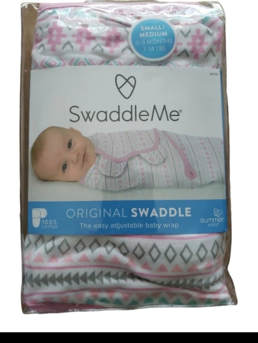 SwaddleMe Original Swaddle Small Medium Pink 0-3 Months 7-14 LBS - Picture 2 of 3